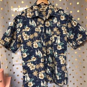 Men’s campus Moda island button down shirt XL
